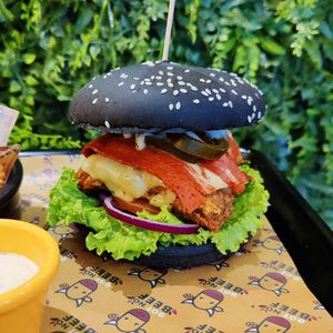 Buffalo Hot CHKN Burger at Got No Beef in Cardiff