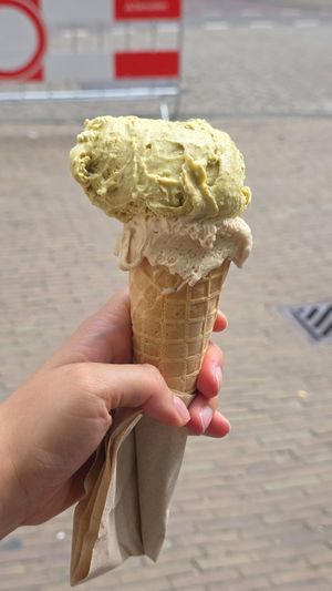 Pistacchio & hazelnut at Massimo Gelato - De Pijp in Amsterdam