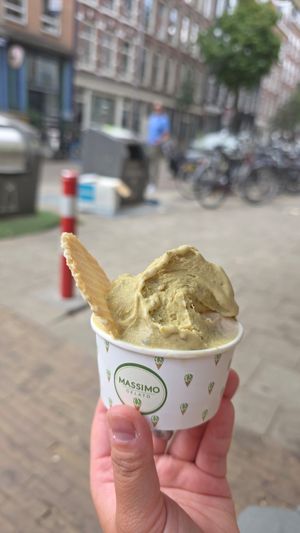 Pistacchio hazelnut at Massimo Gelato - De Pijp in Amsterdam