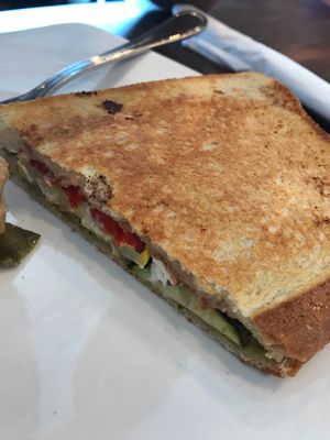 roasted veg toastie  at The Beanery Cafe and Bakery in California