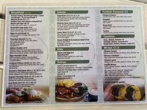 Menu   at Fitz Cafe in Wagga Wagga