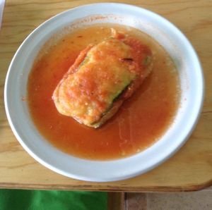 berenjena al gratine  at El Mana Vegetarian in Mexico City