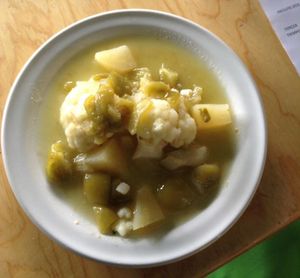 Enjitomatato de coliflor  at El Mana Vegetarian in Mexico City