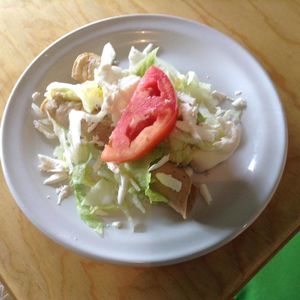 Tacos dorados de papa  at El Mana Vegetarian in Mexico City