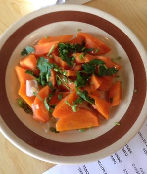 Zanahoria a la  mantequilla  at El Mana Vegetarian in Mexico City