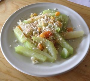 chayote al horno  at El Mana Vegetarian in Mexico City