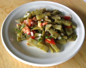 ensalada de nopal  at El Mana Vegetarian in Mexico City