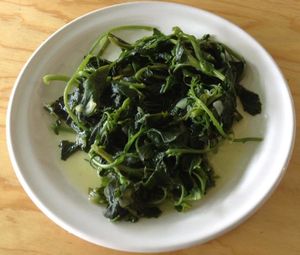 quintoniles en su jugo  at El Mana Vegetarian in Mexico City