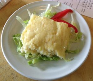 pastete de papa at El Mana Vegetarian in Mexico City