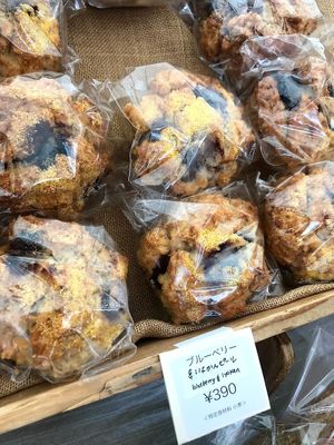 vegan muffins at Farmer's Market - UNU in Tokyo