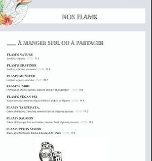 Menu with vegan/vegetarian optionns  at L'UniVert in Saint-paul