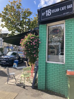 Right on the corner  at No 18 Cafe in Swansea