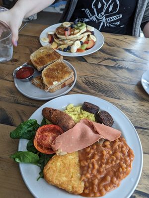 Breakfast and pancakes at No 18 Cafe in Swansea