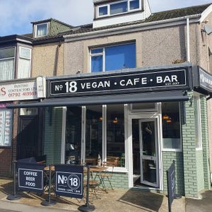 Front of the cafe at No 18 Cafe in Swansea