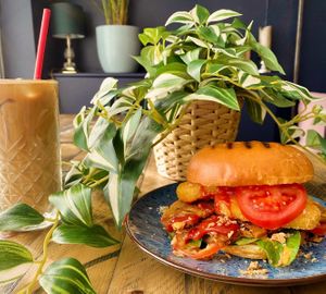 Hash Brown Stack at No 18 Cafe in Swansea