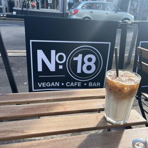 Iced coffee at No 18 Cafe in Swansea