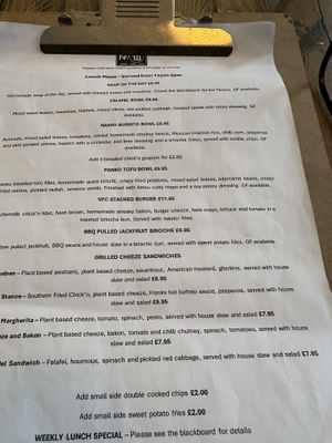 Lunch menu   at No 18 Cafe in Swansea