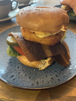 Breakfast stacker  at No 18 Cafe in Swansea