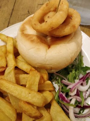 Chickn burger  at No 18 Cafe in Swansea