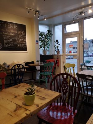 Cute seating area at No 18 Cafe in Swansea
