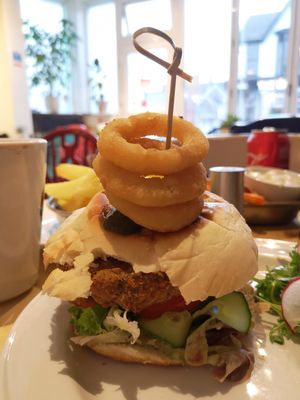 'chicken' burger at No 18 Cafe in Swansea
