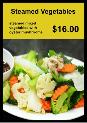 Steamed Mixed Vegetables at An Nguyen Vegan in Canberra
