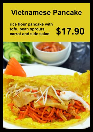 Banh Xeo at An Nguyen Vegan in Canberra