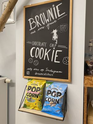 Snack board and popcorn choices  at DreamCATchers in Ghent