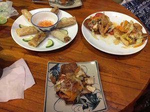 Wontons and spring rolls at Nhat Da in Hoi An