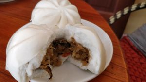 steamed buns full of goodies at Nhat Da in Hoi An