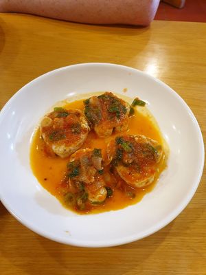 Tofu with tomato and cinnamon sauce at Nhat Da in Hoi An