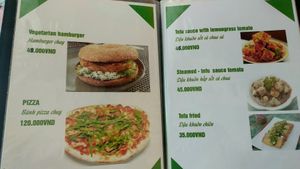 Menu at Nhat Da in Hoi An