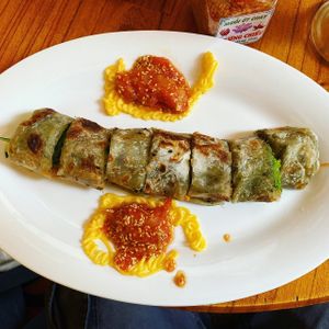 Special Home dish the yellow sauce is amazing at Nhat Da in Hoi An