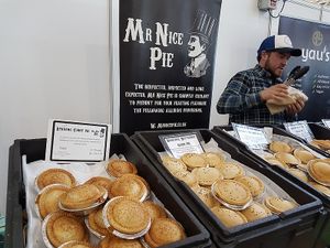 at VegfestUK, London at Mr Nice Pie​ in Port Talbot