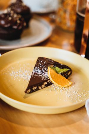 Quinoa & chocolate tart at Consulado Vegetal in Jardin