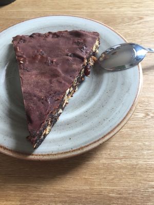 Quinoa chocolate cake at Consulado Vegetal in Jardin