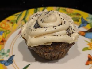 Carrot cake muffin. Very tasty at Consulado Vegetal in Jardin