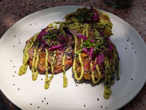 Savory waffles. Really yummy! at Consulado Vegetal in Jardin