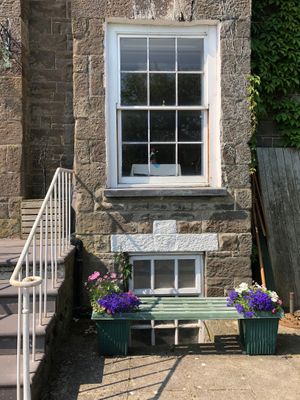 Morning Sun on front of the house at Llys Llewelyn  in Conwy
