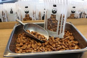 Fresh roasted Vegan Caramelized Almonds at Apron Empowered - Westfield Albany in Auckland