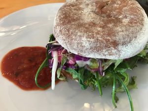 Vegan bap  at Street Organics in Takapuna