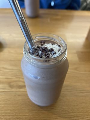 “Snickers” smoothie  at Street Organics in Takapuna