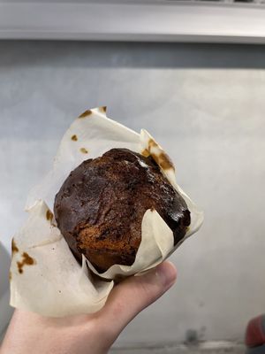 Muffin - a bit burnt and dried out. Would recommend not heating up 😆  at Street Organics in Takapuna