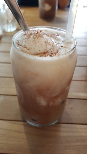 Vegan Iced Chocolate with Coconut ice cream  at Street Organics in Takapuna