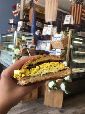 Best vegan breakfast sandwich!  at Bare Naked Bakery & Cafe in Plainview