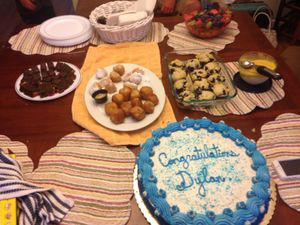 That birthday cake we ordered from here in advance. A little more sweet than I'd like but they did an awesome job. I wish i had pics from the time i got brunch there. Vegan garlic butter roll was excellent and all the vegan cookies are excellent at Bare Naked Bakery in Bellmore