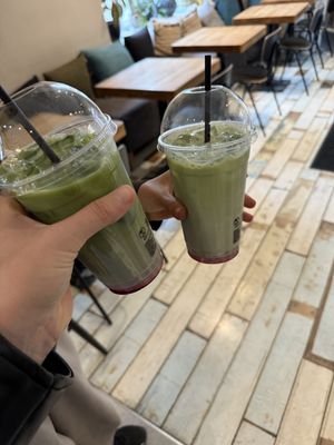Mansikka matcha  at Kaffila in Tampere