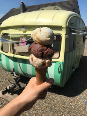 Triple cone! at Ice Green in Cardigan