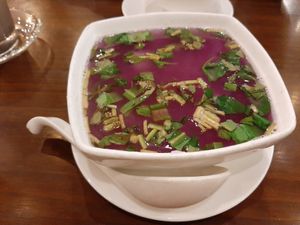 Purple potato soup at Doa Sen Vang - Phu Nhuan in Ho Chi Minh City