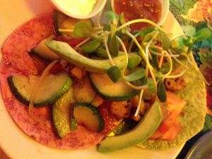 Tempeh fajitas at R. Thomas Deluxe Grill in Atlanta